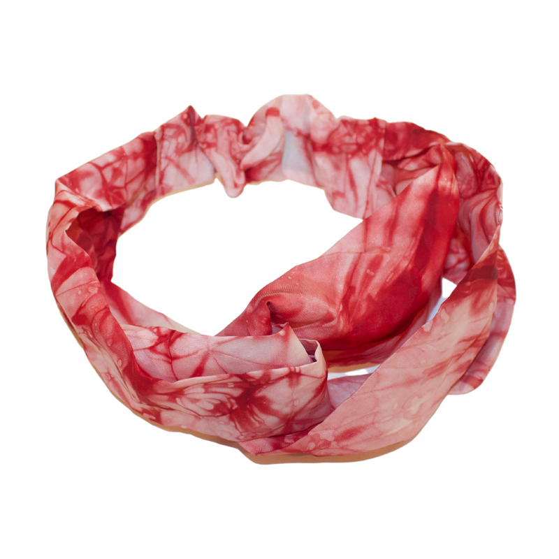 RED WATERS Silk Tie Dye Twist Headband