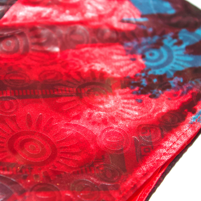 RED BLUE Satin Lined Scrub Cap