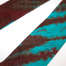 ORANGE TEAL 4" Wide Hand-Dyed Satin-Lined Headband