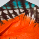 ORANGE TEAL 8" Wide Hand-Dyed Satin-Lined Headband